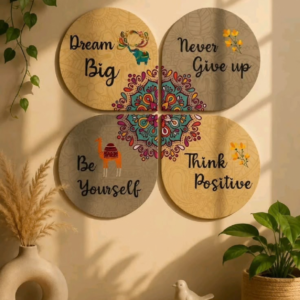 Inspirational Wooden Wall Art – Set of 4