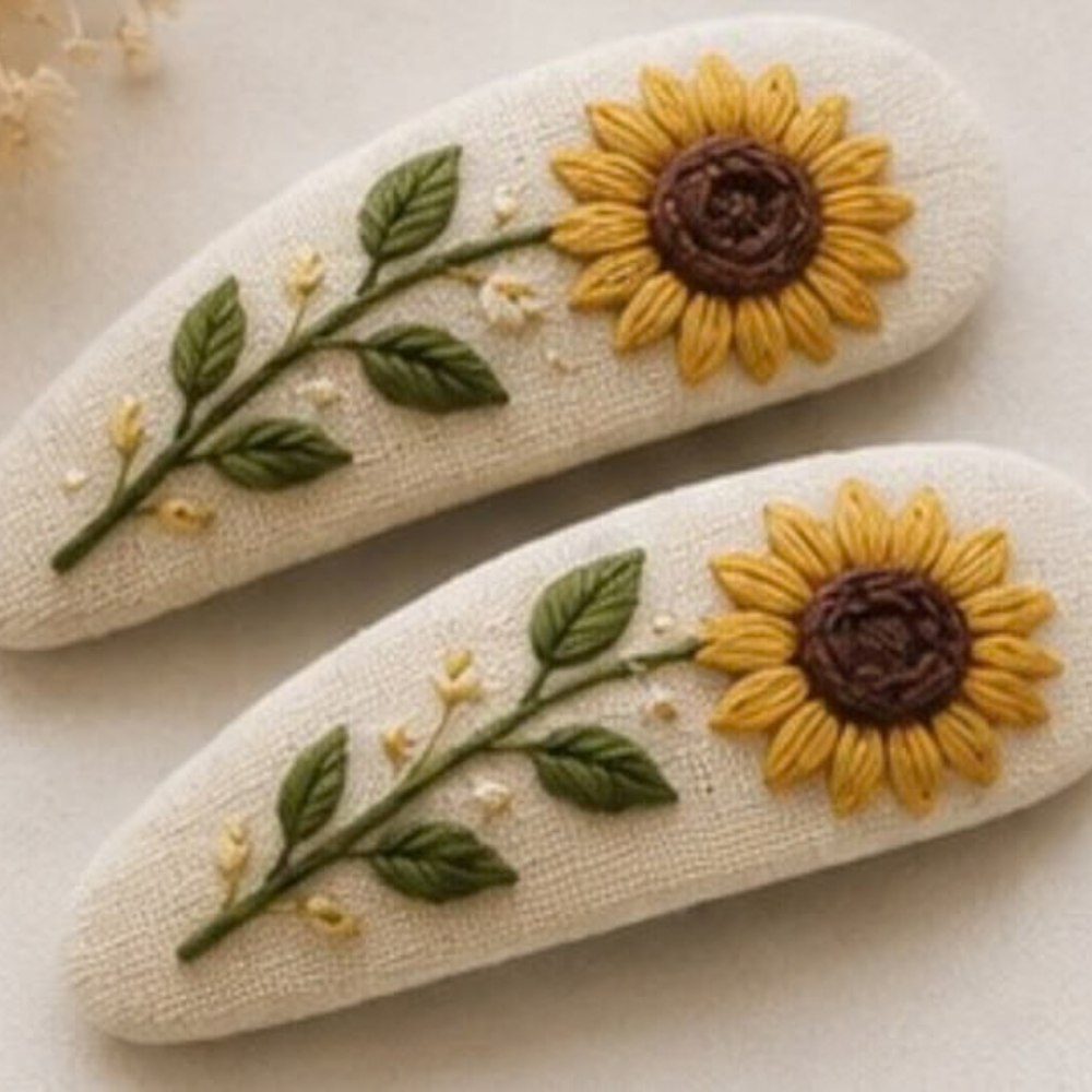 Handmade Sunflower Tic-Tac Hair Clip