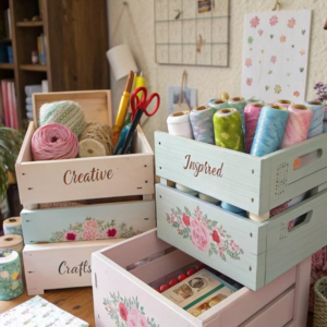 Handmade Wooden Organiser – Set of 2